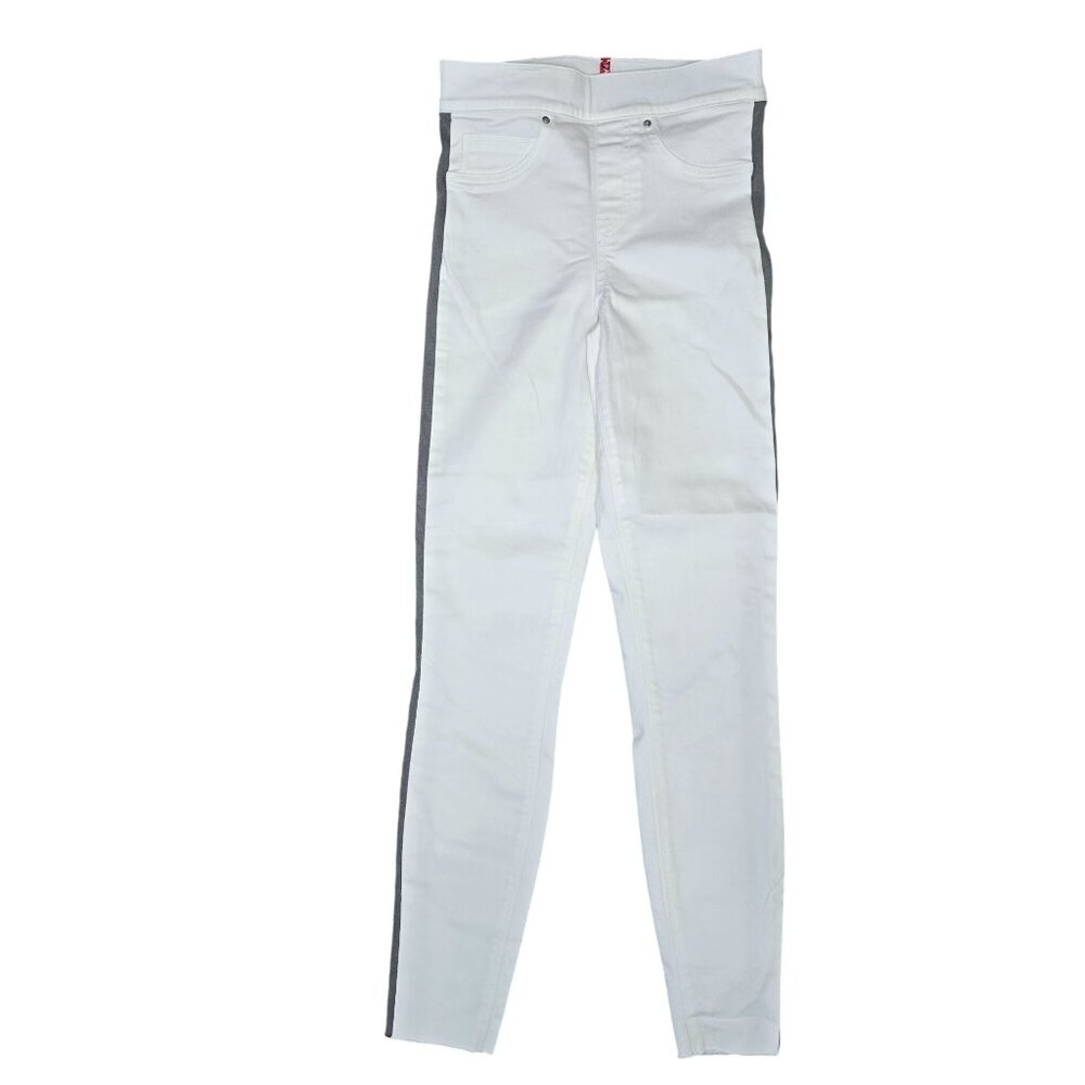 Spanx White & Gray Side Stripe Skinny Pants XS